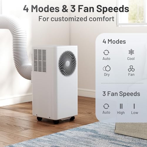 ARLIME 10000 BTU Portable Air Conditioner for Room up to 350 Sq.Ft, 3-in-1 Stand up AC Unit w/Dehumidifier, Fan, Sleep Modes, 24H Timer, Remote Control, Window Installation Kit Included (10000 BTU)