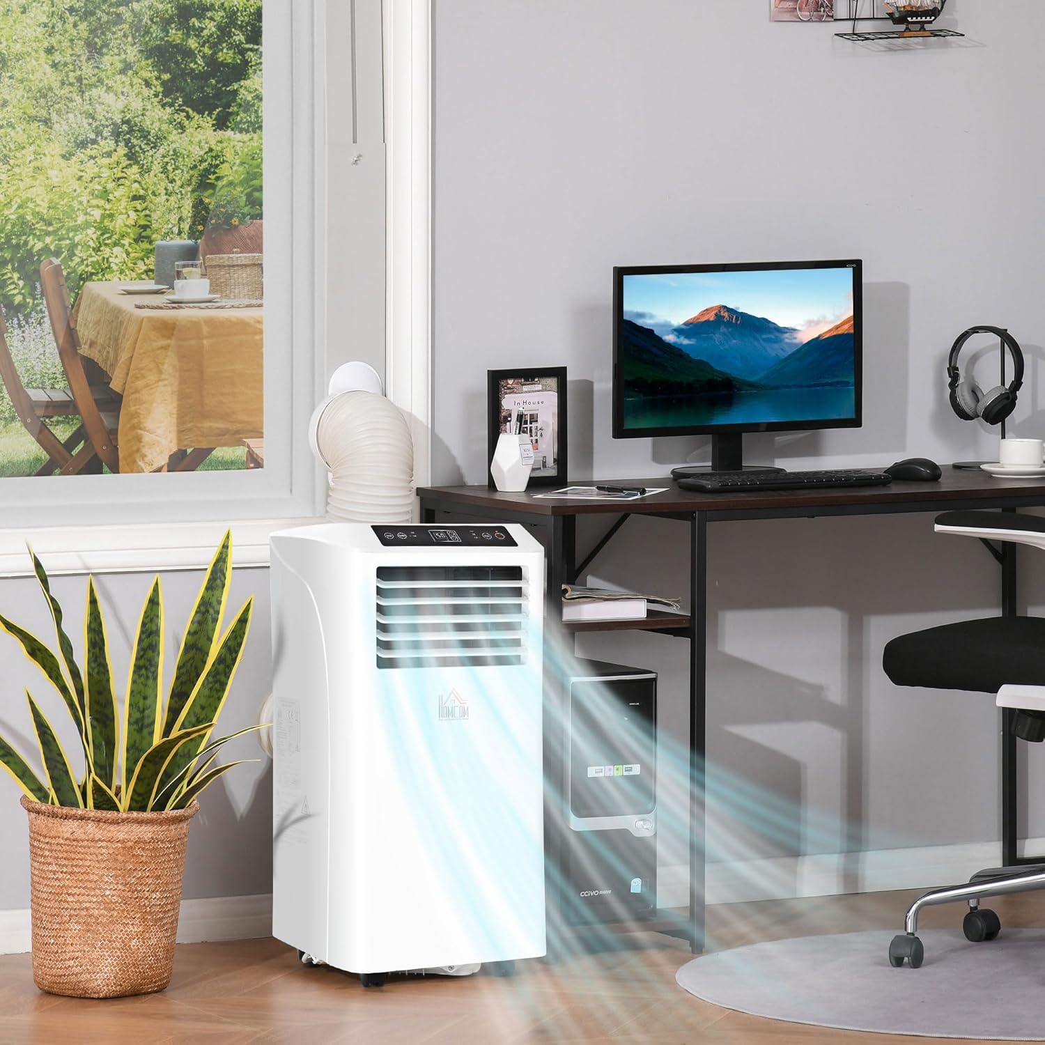 8000 BTU Portable Air Conditioner - Cooling, Dehumidifying, & Ventilating - For Bedroom, Office, & Living Room