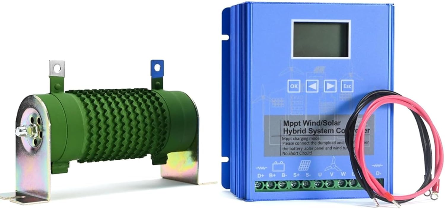 6000W LCD Wind and Solar Complementarycharge Controller 12V 24V48V 220V MPPT Charge Regulator with Dump Load for Wind Turbine Generator,12V