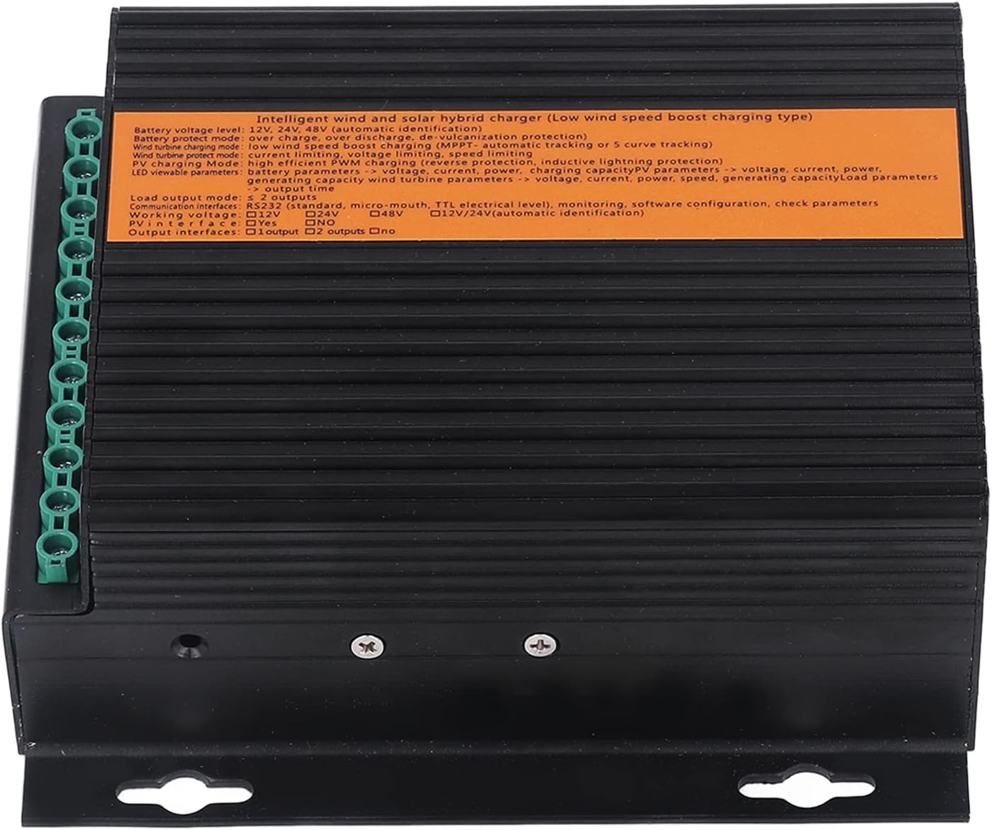 Wind Solar Hybrid Charge Controller 12V 100W PV Power, MPPT Regulator - Waterproof Design, Multiple Output Modes, Ideal for Solar Panels and Wind Turbines (300w)