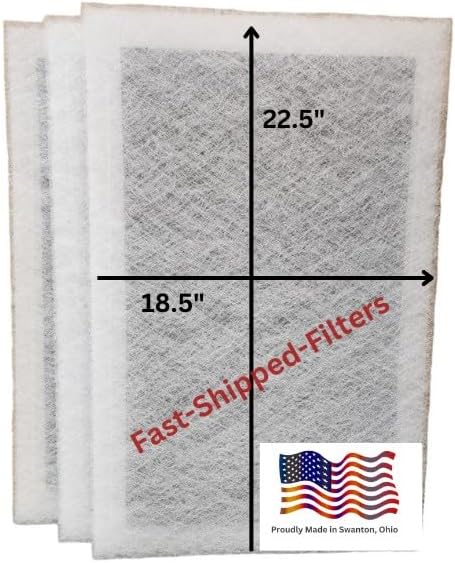 Fast-Shipped-Filters 3 Pack 20x25 Replacement Filter Pads Compatible with Dynamic Air Cleaner 20x25 Refill White