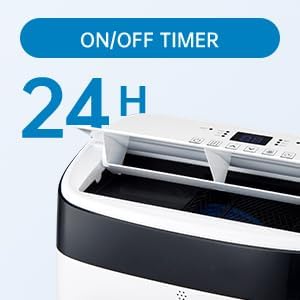 10000 BTUs Portable Air Conditioner, Floor AC Unit Cools Up to 500 Sq. Ft, Multifunctional Air Conditioner with 2 Wind Speed, Remote & Timer, for Office/Home