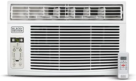 BLACK+DECKER Window Air Conditioner 12000 BTU, AC Window Unit Cools Up to 550 Square Feet, Window AC Unit with Remote Control, 3 Cooling Speeds and Fan Only Function, BD12WT6, White