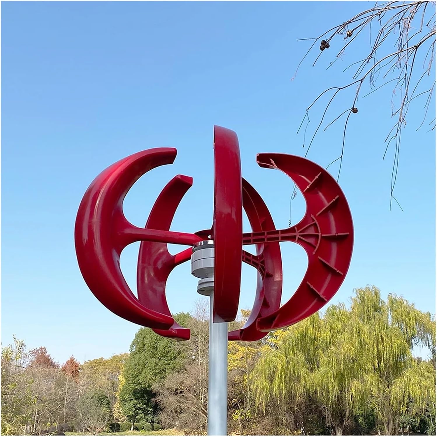 Wind Turbines, Wind Turbine nerator 3000w 48V 24V 12V Windmill Vertical Wind Turbine 3KW Home Use Low Noise(White,12V)