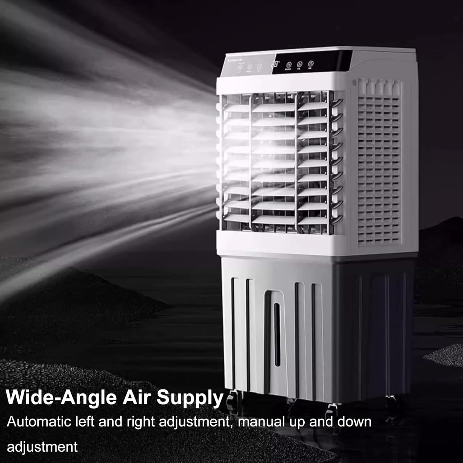 Evaporative Air Cooler for Room, 3 in 1 Portable Swamp Cooler, Air Conditioner Portable, 90°Oscillation, 3 Speed 7.5H Timer, 75L Large Capacity Water Tank for Garage, Patio, Outdoor