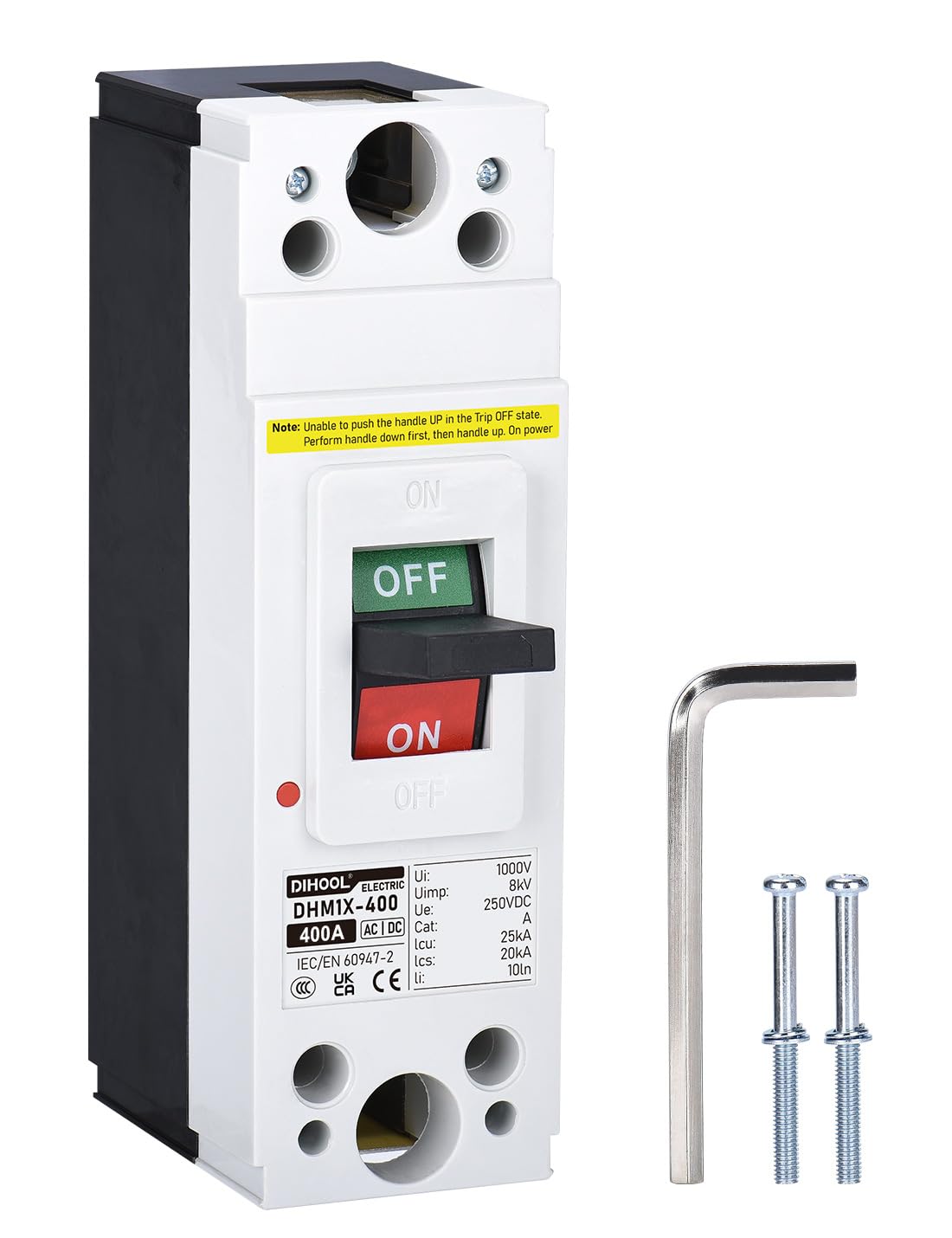 DIHOOL 400 Amp Heavy Duty Battery Disconnect Switch, DC Circuit Breaker for Car Audio RV Marine Boat Truck Trolling Motors