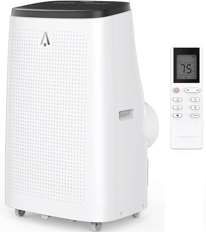 14000 BTU Portable Air Conditioner for Room up to 700 Sq.Ft - 3-in-1 Energy-Efficient AC Unit with Dehumidifier & 3-Speed Fan, Quiet Operation, Remote Control, Compact Design