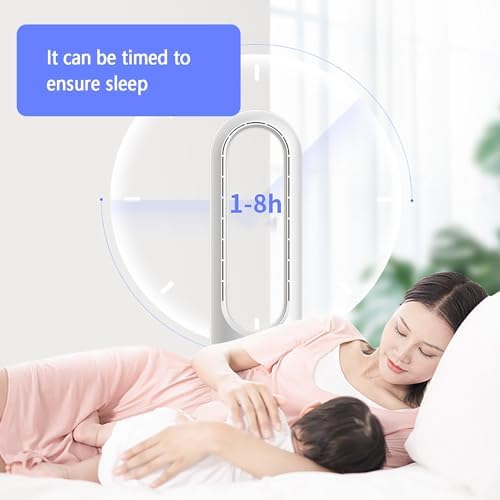 Bladeless Tower Fan, Oscillating Fan, Portable Fan, Easy to Clean, Standing Floor Fan for Bedroom, Home, Offic; Air Circulation for Comfort and Convenience All Year Round(Gray)