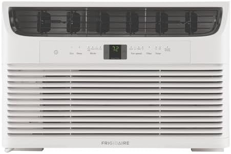 Frigidaire 6,000 BTU Window Air Conditioner with Remote Control, Cools Up to 250 Sq. Ft., Quiet Operation, Eco Mode, 3 Fan Speeds, Auto Restart, White