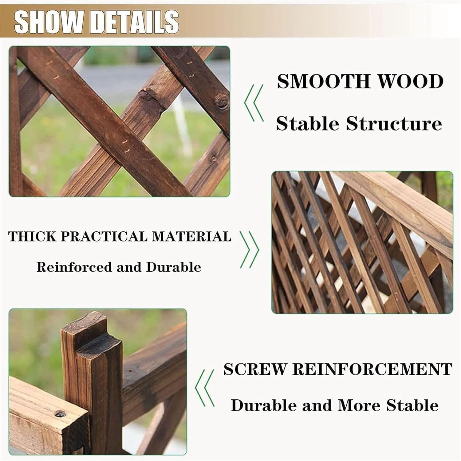 Weatherproof Air Conditioner Fence Screen Air Conditioner Rack Outdoor Radiator Covers, Solid Wood Cover Outdoor Plant Rack, Brown Grid Conditioning Shell Blinds Outer Cover Louvered ( Size : 120x57x1