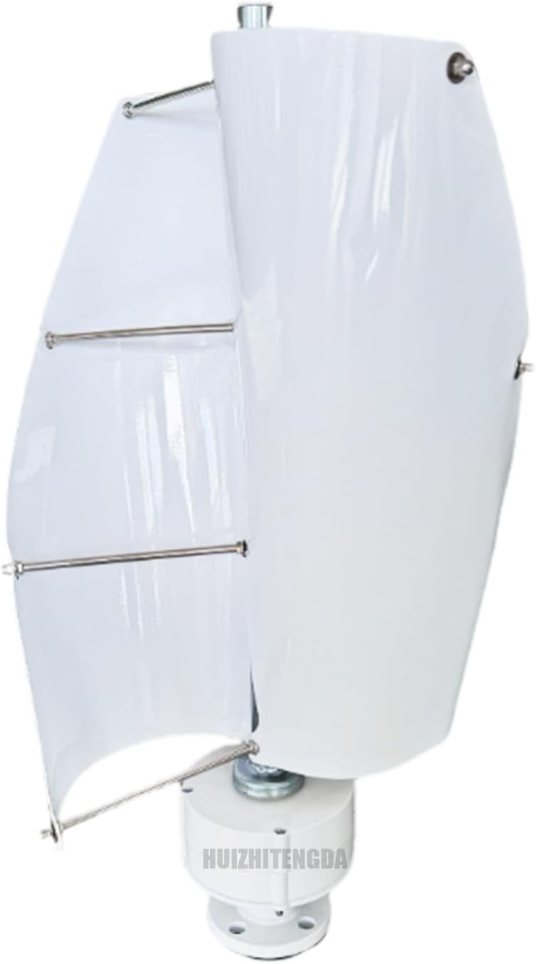 1200W Low Noise Low Speed 2 Blades Wind Turbine Power Generator,Ac 12V 24V 48V Spiral Wind Power Generator for Wind and Solar Power Generation