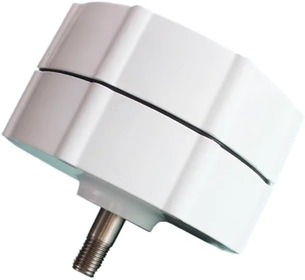 Electric Generator 2KW Low Speeds 48V 24V 12V 3 Phase Gearless Permanent Magnet AC Alternators for Wind Water Turbine Home Use Industrial Energy(with Base,Double Shaft_24V)