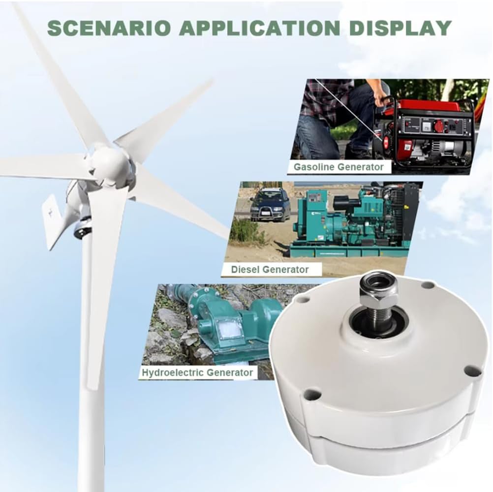 8000W Small Permanent Magnet Generator Ac Alternator for DIY Your Own Horizontal Wind Turbine Water Wind Turbine Generator Withcontroller (12V 24V 48V 220V)﻿,48V