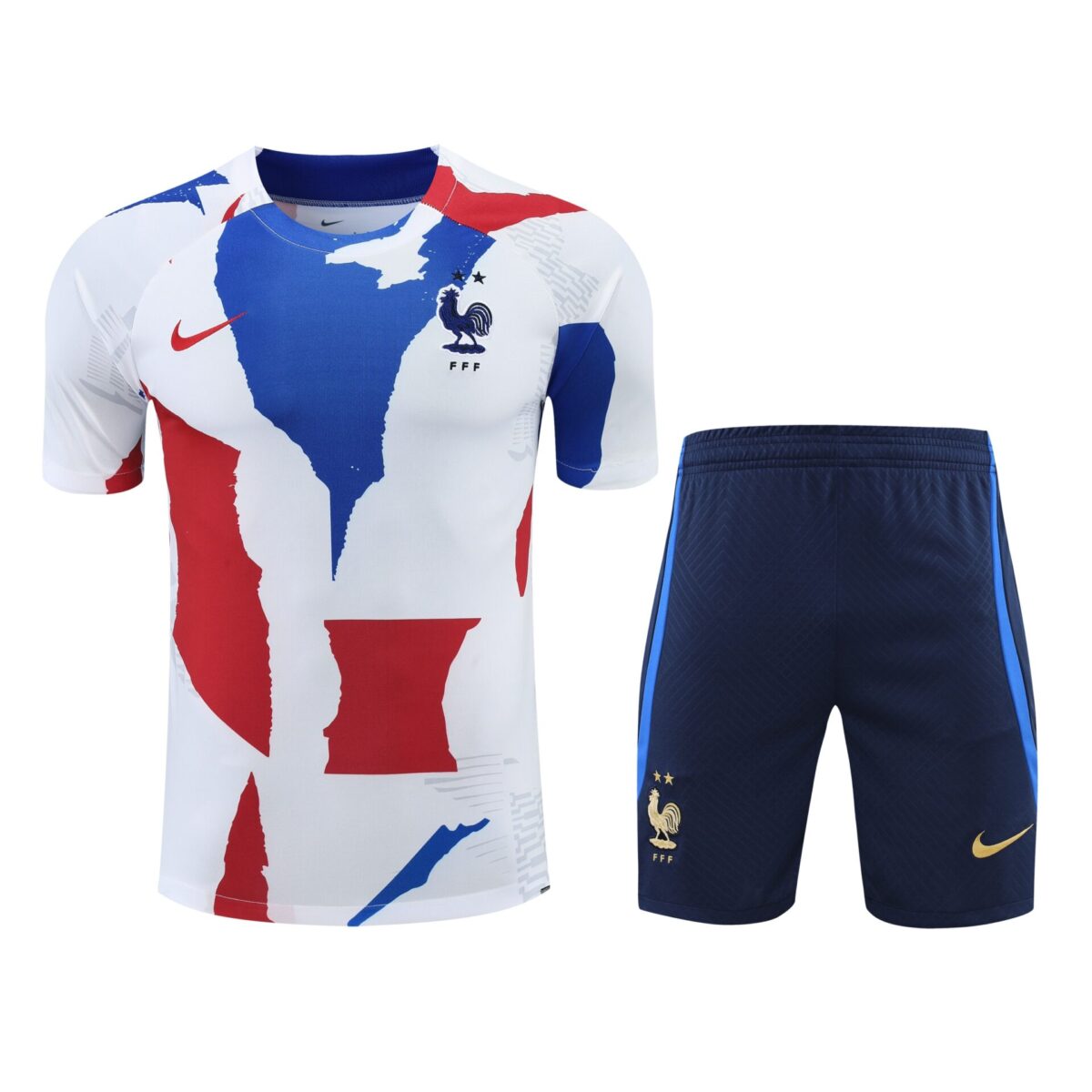 Conjunto de calentamiento Francia blanco azul y rojo - NewNow