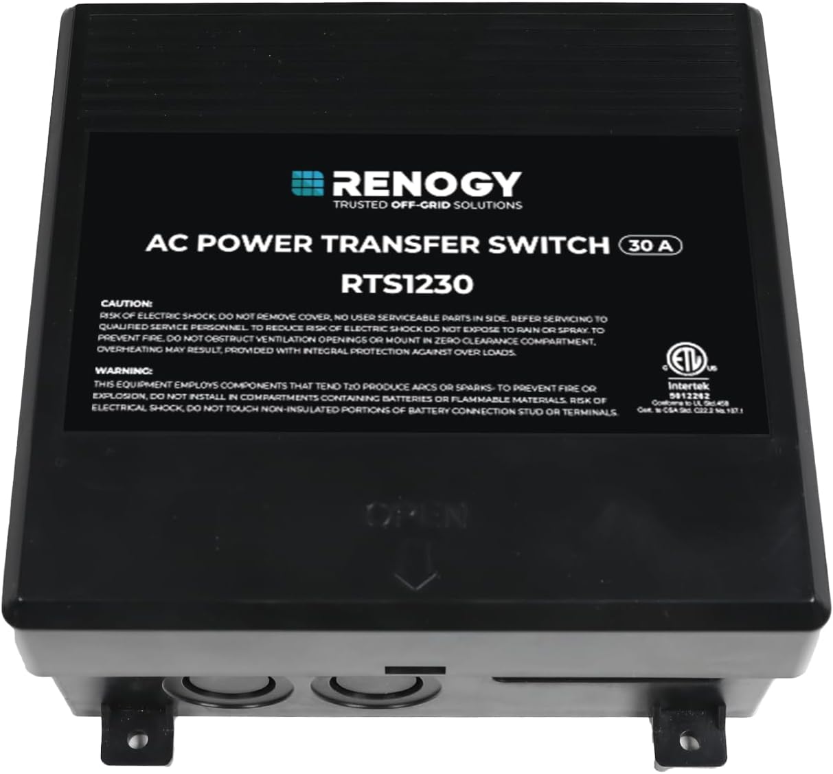 Renogy 30Amp Transfer Switch for Solar Inverters, Home Generators, Shore Power, ATS, Automatic Transfer Switch for RV, Travel Trailer, Camping Van, 120VAC