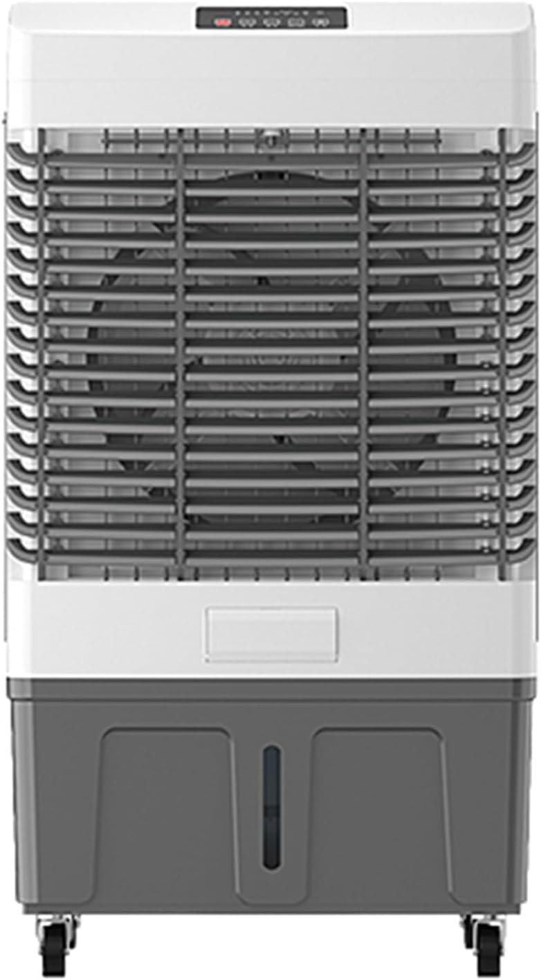 Dual Tank Air Cooler, Portable Air Conditioner with Timer and 4 Ice Packs, 3-Speed Evaporative Cooler for Office Reception Room