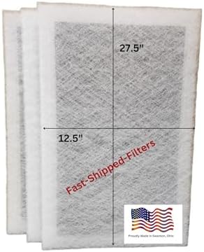 Fast-Shipped-Filters 3 Pack 14x30 Replacement Filter Pads Designed to Fit MicroPower Guard One Hour Polarized Air Cleaner Refill White
