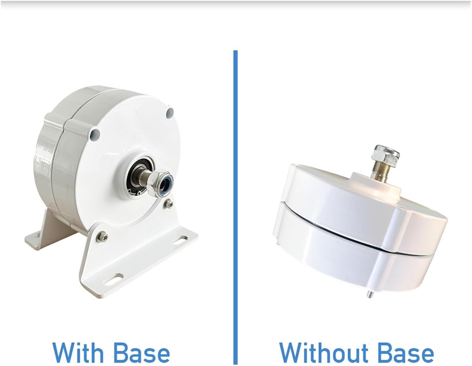 500W Wind Turbine Generators Kit 12V 24V 48V Gearless Permanent Magnet Generator Turbine Low Speed For Water Conservancy And Wind Power Household Industrial Energy(With Base,SINGLE SHAFT_48V)