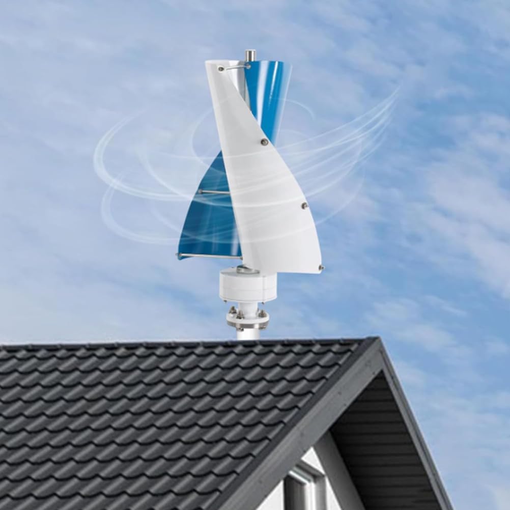 5000W Vertical Axis Wind Turbine Generator, 12V-220V Free Energy Wind Power Windmill Camping with MPPT Charger Controller 220V