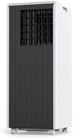 8000 BTU Portable Air Conditioner for Rooms Up to 350 Sq.Ft - 3-In-1 Cooling/Dehumidifier/Fan with Remote, Window Kit & Wheels, UltraQuiet Operation for Bedroom/Office/Living Room