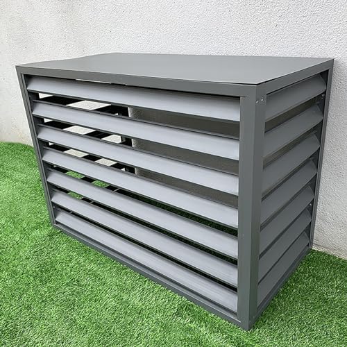 Outdoor Window Privacy Screen Aluminum Protective Cover, Air Conditioner Cover for Outside Units, Air Conditioning Cover Trash Can Enclosure Flower Stand for Patio Lawn (Color : G