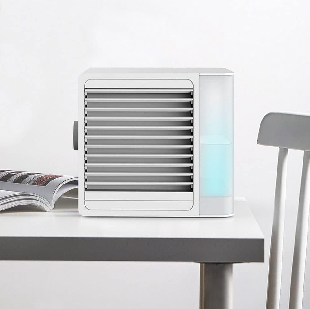 Mini Air Conditioner, 800ML Water Tank Room Evaporative Air Cooler, Personal Air Conditioner for Bedroom, Office, Desk