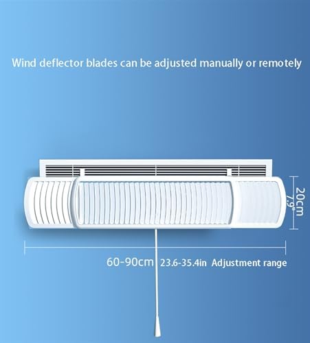 Air conditioning deflector Louvered Type Central AC Air Flow Deflector, Adjustable Air Conditioner Deflector, Air Wing Air Cooled/Hot Baffle Wind Direction Windshield for Home