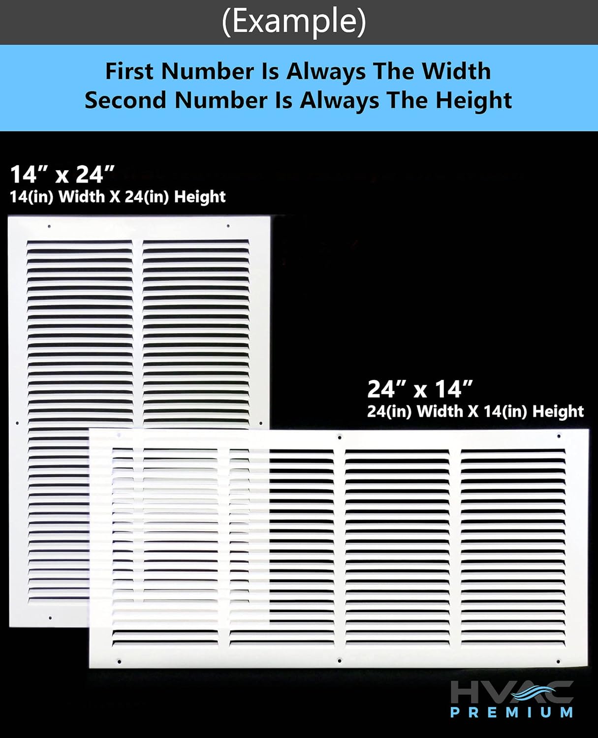 HVAC Premium 34'' x 16'' [Duct Opening] Flat Stamped Steel Return Air Grille - Sidewall and Ceiling - HVAC Vent Duct Cover - White [Outer Dimensions: 35.75''w X 17.75''h]