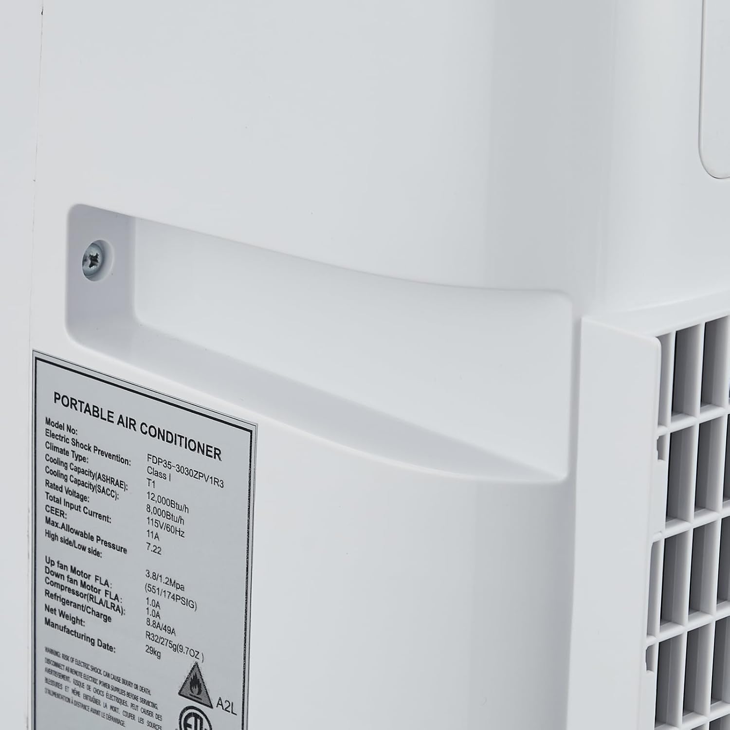 12,000 BTU Portable Air Conditioner, 3-In-1 AC Unit with Built-In Dehumidifier, Compact Standing Air Conditioner for Room Up to 550 Sq. Ft. Low Noise/Energy Efficient with Remote and Window Kit