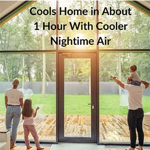 air+health Cascade CA-2 Whole House Fan | Great for Small Home (1200 Sq. Ft.) | 2 Speed Wall Switch | 2369 CFM | PSC Motor | Gravity Damper