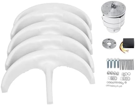 3000W Vertical Wind Turbine, 12V/24V/48V Vertical Axis Wind Generator, Compact Efficient Windmill for Industrial Applications, Red Design for Renewable Energy Solutions