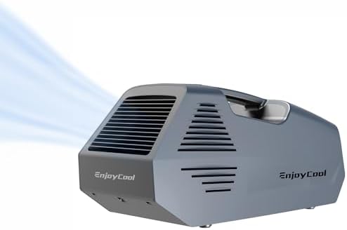 Portable air conditioner Camping Tent Air Conditioner 2380 BTU Outdoor Air Conditioner Tent Air Conditioner with Remote Control Suitable for Camping RVs Outdoors Van and Fishing(Battery Not Included)