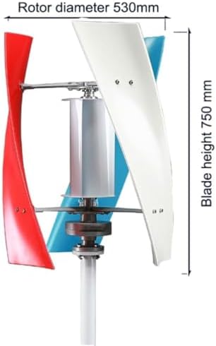 High-Efficiency 10000W 12V/24V/48V Three-Phase AC Permanent Magnet Wind Turbine with 3 Blades & Controller - Perfect for Boats, Homes, Gazebos & Chalets, 220V Output