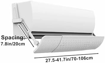 Fold-able Air Conditioner Deflector, Anti Direct Blowing Retractable ac Vent Deflector, Split Unit Air Deflector, for Bedroom Office Hotel