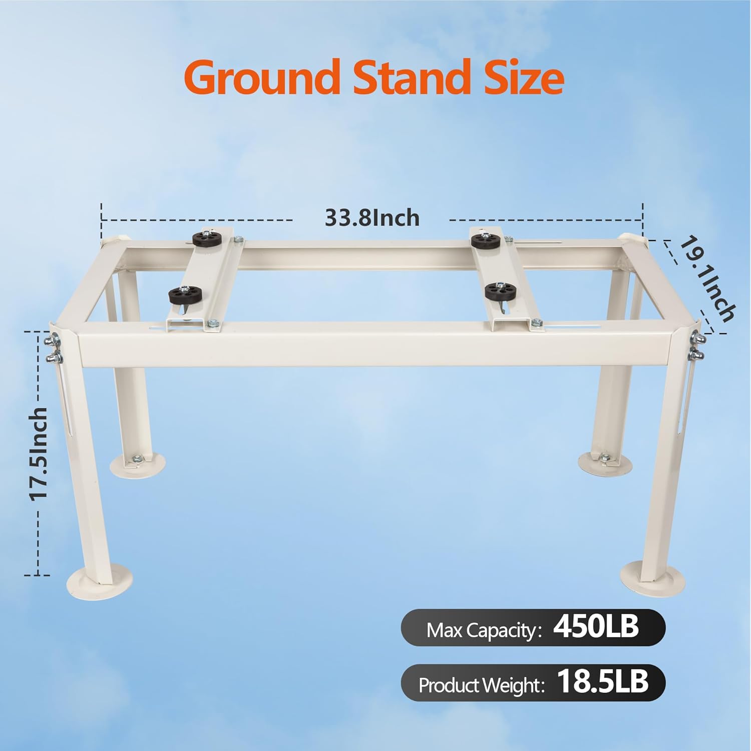 WeCooper Mini Split Ground Stand,Heavy-Duty Condenser Stand for9000-36000BTU,Mini Split AC Bracket for Ductless Air Conditioners Heat Pump System