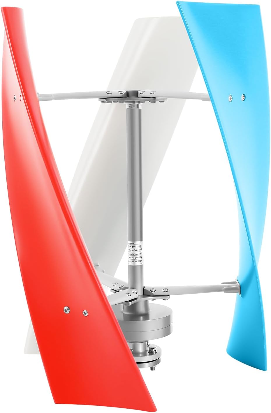 Wind Turbine Generator, 400W 24V 3-Blade Portable Vertical Helix Wind Power Turbine Generator Kit, with Controller, for Marine, RV, Home, Hybrid Solar Wind System