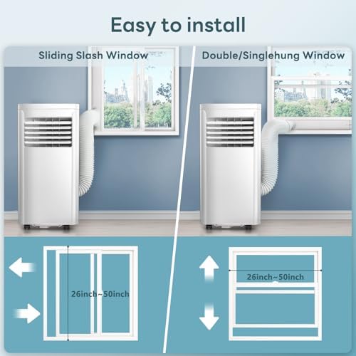 ZAFRO 10000BTU Portable Air Conditioner - 3-in-1 Cooling, Dehumidifier & Fan, 3 Speed, Remote Control, 24-Hour Timer, LED Display