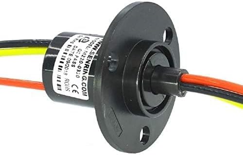 Factory Outlets Mini Capsule Electrical Slip Ring 22mm 2/4 Wires 10A 250RPM 240VDC VAC Signal Transmission Rotary Connector for Wind Turbine Generator (OD 30mm, 12wires 10A)