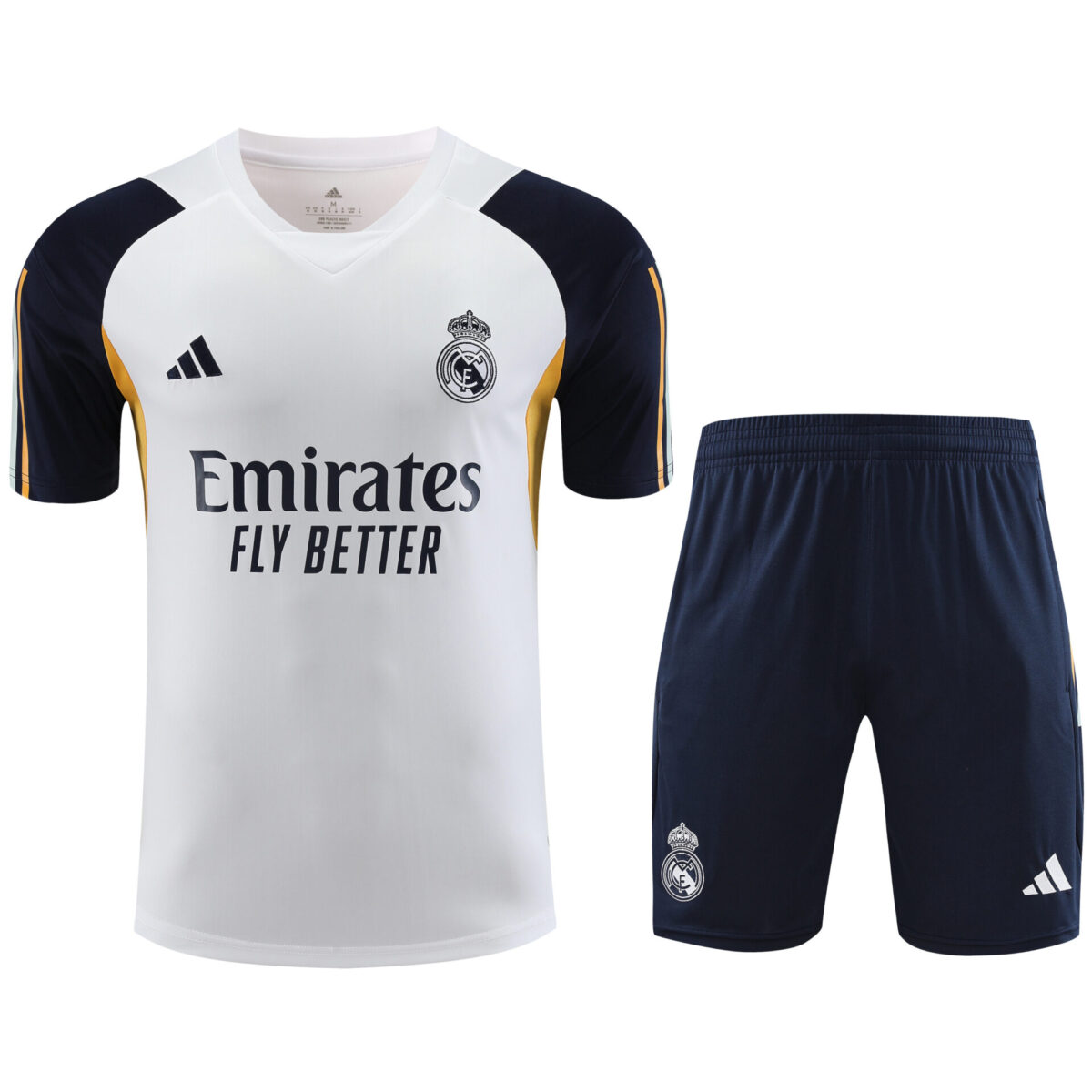 Conjunto de calentamiento Real Madrid blanco y naranja - NewNow