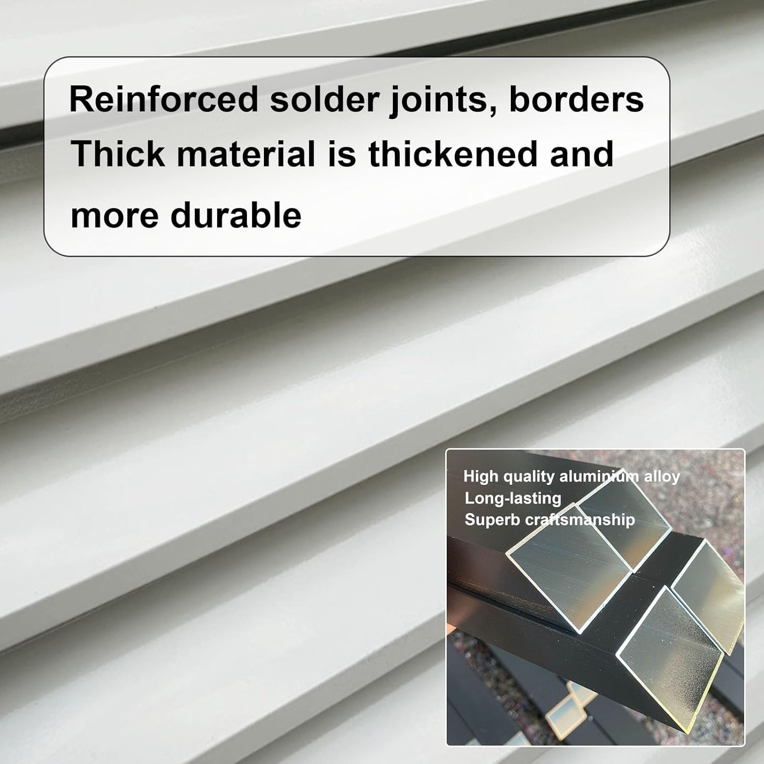 Aluminum Air Conditioner and Heat Pump Cover, air conditioner decorative cover, Noise Reduction, Outdoor Unit, Outdoor System Protection, Suitable for Outdoor Protection ( Color : White flat roof , Si