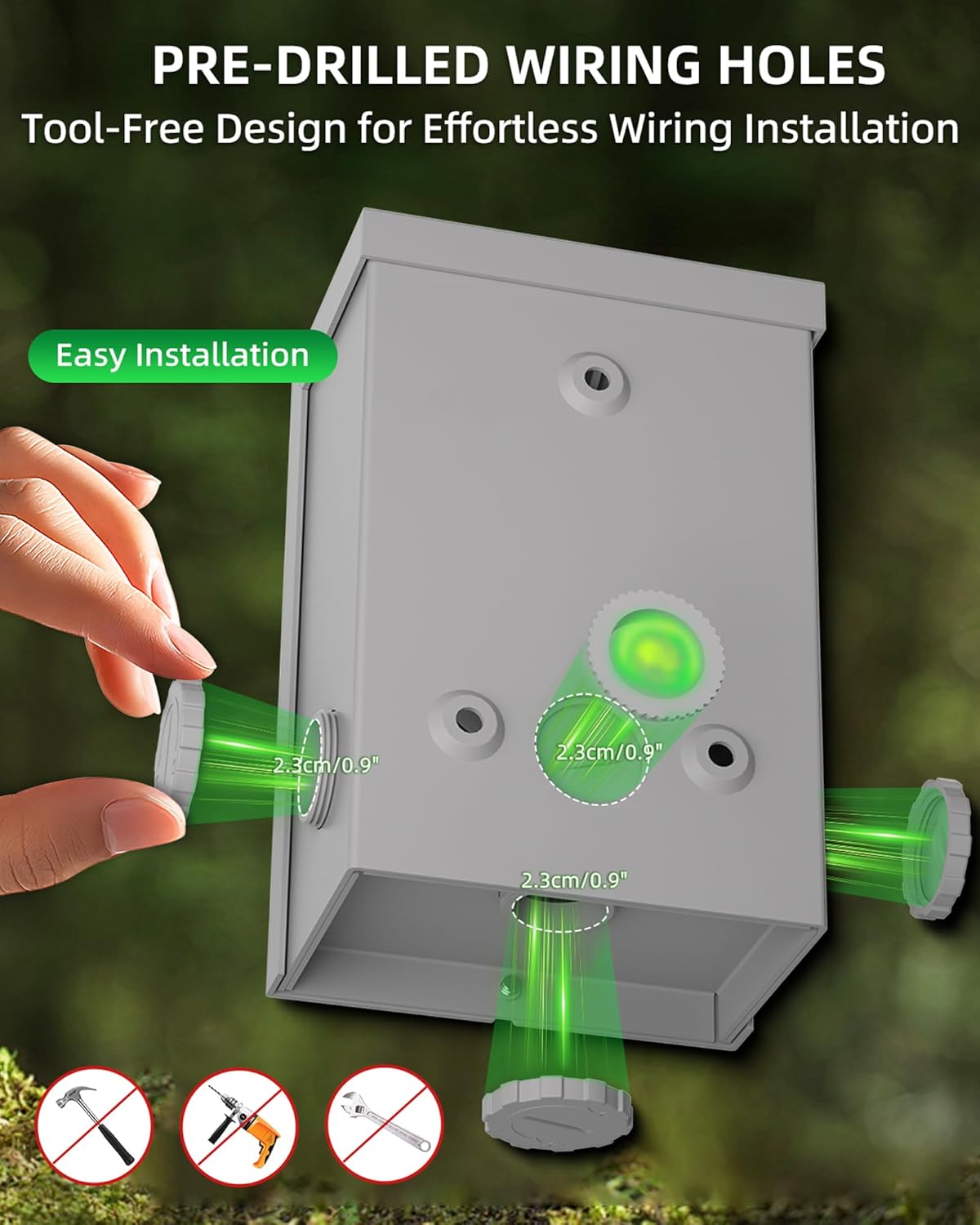 50 Amp 15FT Generator Cord and Pre-Drilled Power Inlet Box, NEMA 14-50P to SS2-50R Generator Cord Kit, 6/3+8/1 AWG STW Twist Lock Connector, 125/250V 12500W, ETL Listed, Ready for Emergency Use