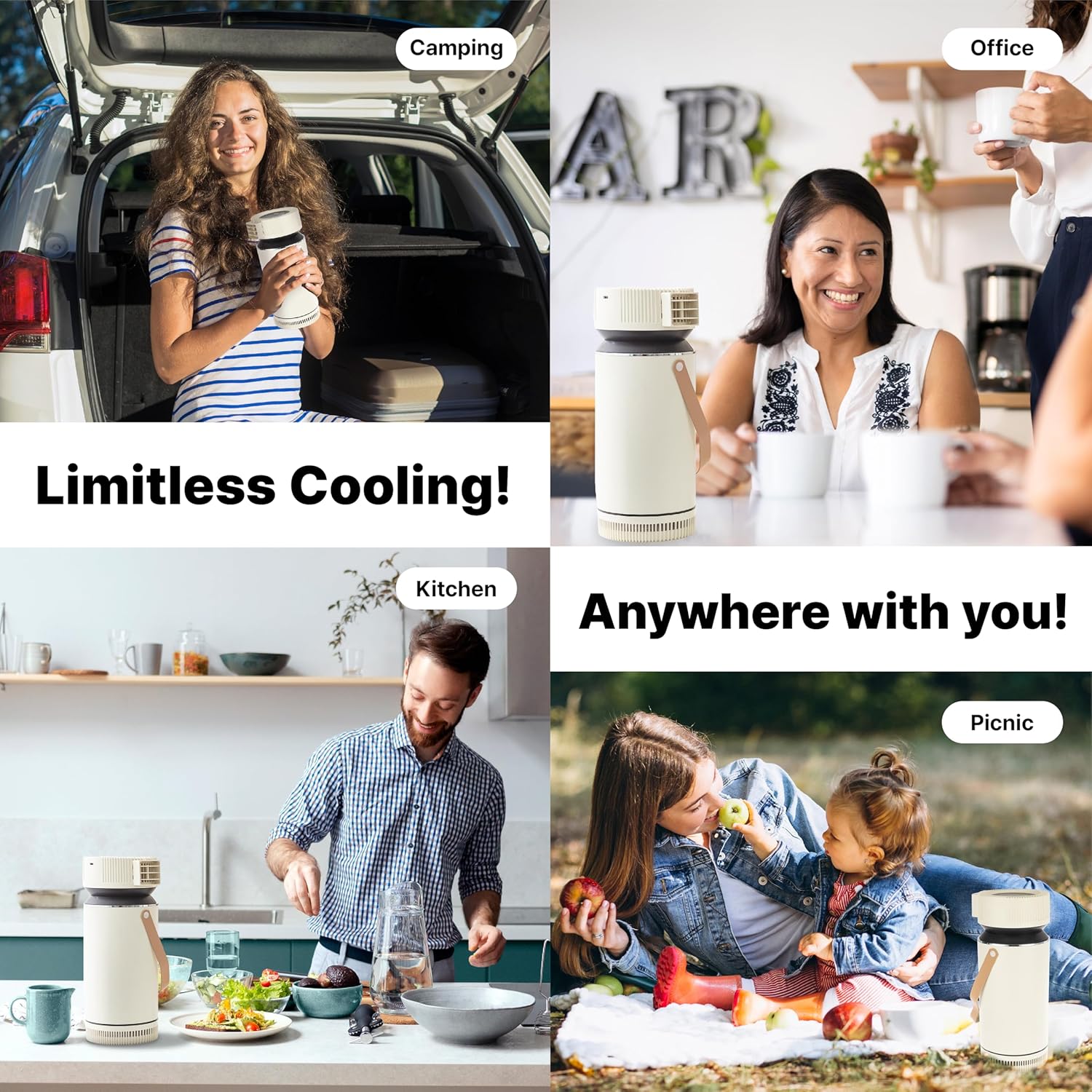 Portable Heatsink Air Cooler (Filter-Free, USB, Ice Use, Compact, No Humidity Added)