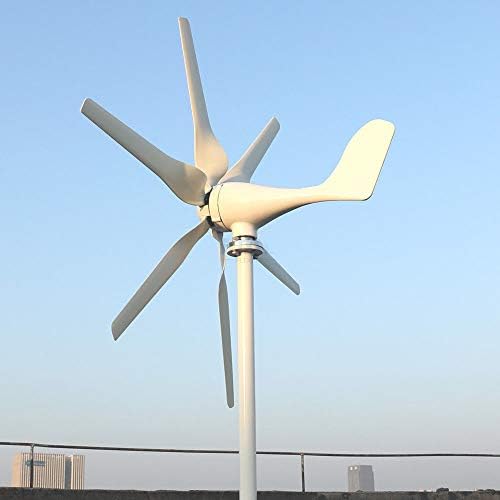 800W Wind Turbine Generator Kit - High Efficiency 6-Blade Wind Power System for 12V/24V/48V, Ideal for Home Energy Solutions & Free Power with Controller