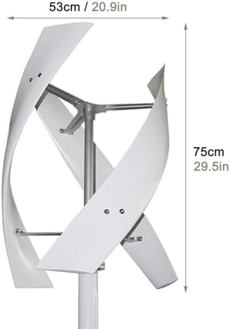 4000W Vertical Axis Wind Turbine Generator with Controller - Permanent Magnetic Windmill for Home & Street Lighting, 12V Wind Energy Solution