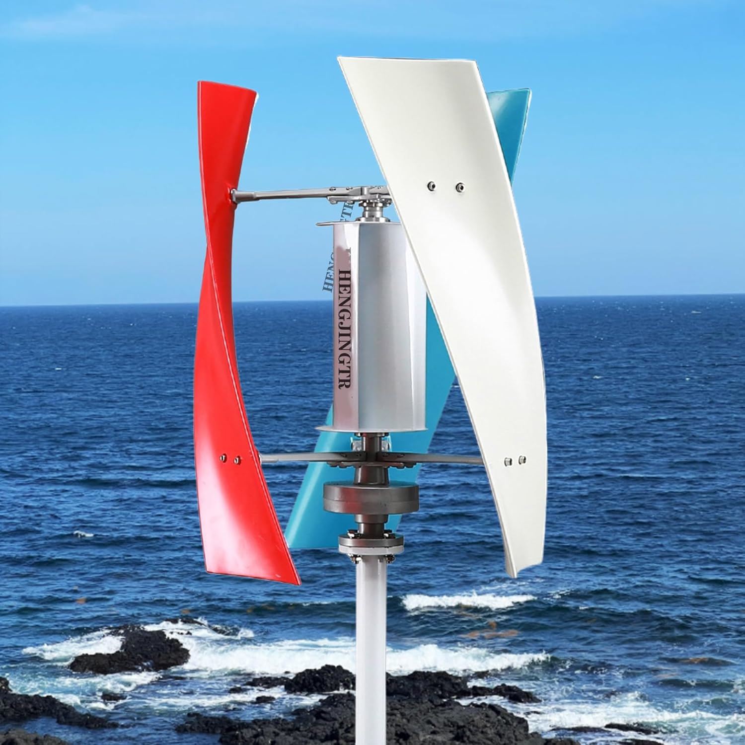 16000W Low Noise Operation Vertical Wind Turbine Wind Turbine Generator,12V 24V 48V Vertical Wind Turbine with MPPT Controller Noiseless for Home