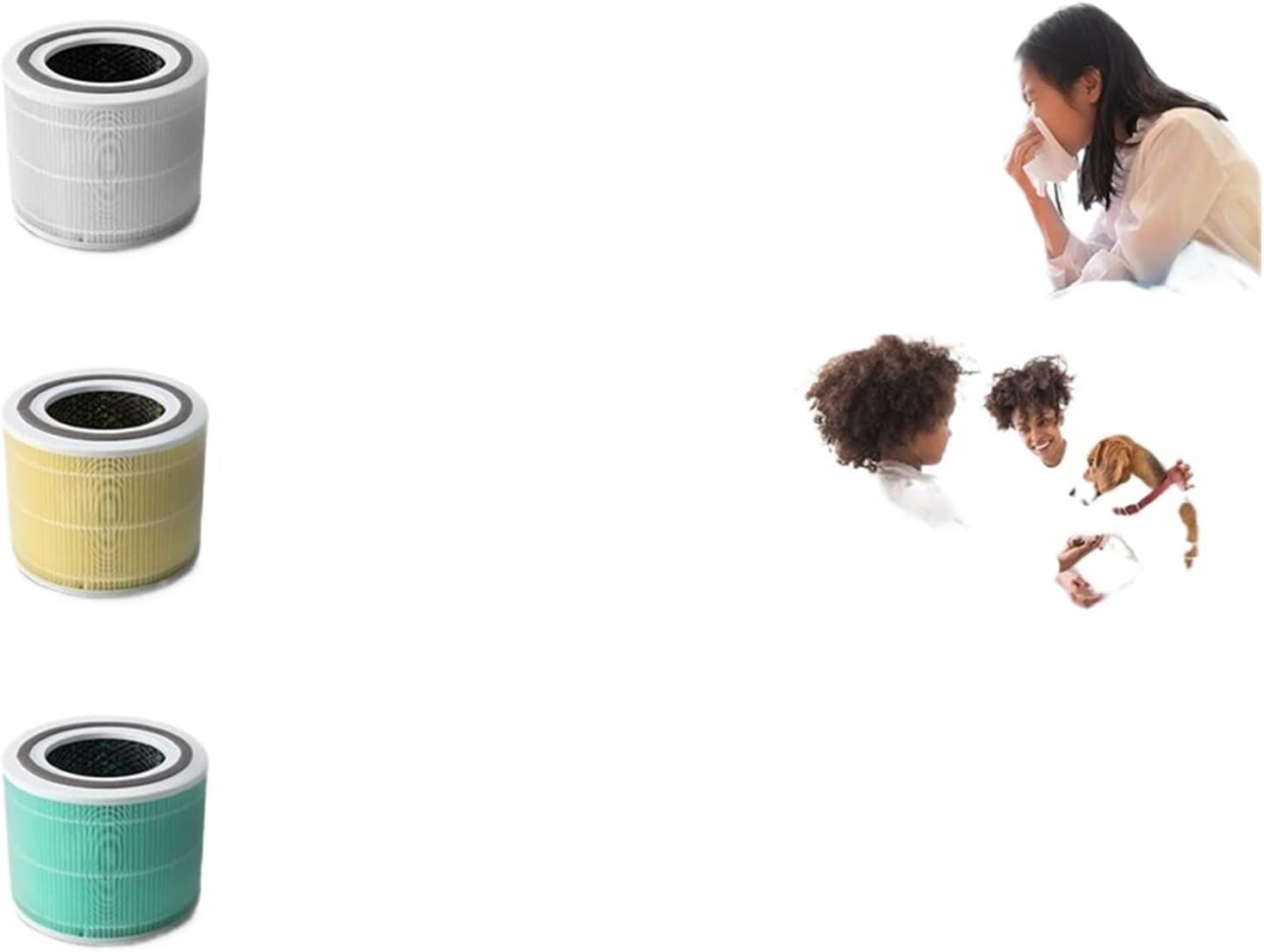 Replacement Filter，Compatible for Levoit， Air Purifier Core 300S，Compatible for Levoit， Core 300S Filter P350 Filter Accessories(Yellow)