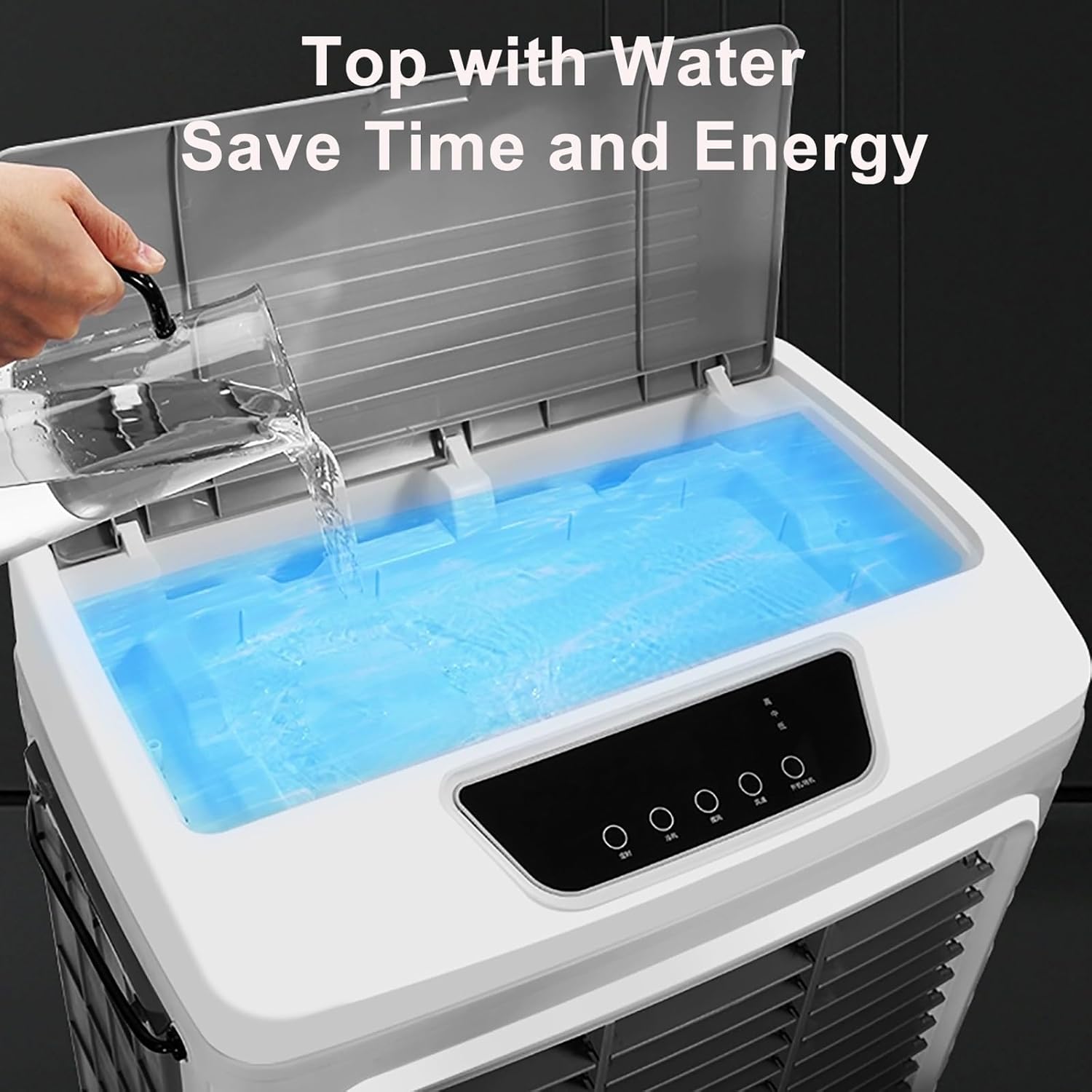 Commercial Evaporative Air Cooler Fan, Industry Humidifier, 3 in 1 200W Air Conditioner, 50L Large Water Tank, Air Coolers for Home, Cool Up to 50 M² (Color : Mechanical, Size : 50x34x90cm)