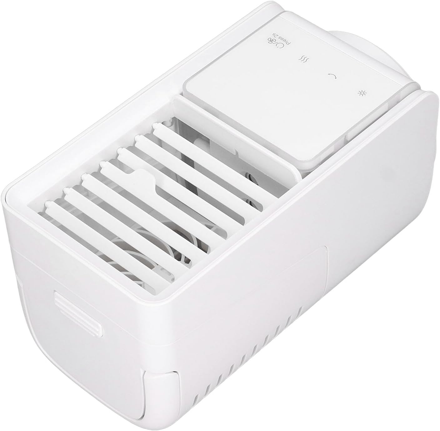 USB Rechargeable Fan Portable Air Cooler Mini Air Conditioner with Left and Right Swivel Head for Fast Cooling Two speed Nano Mist Humidifier for Home and Outdoor Use