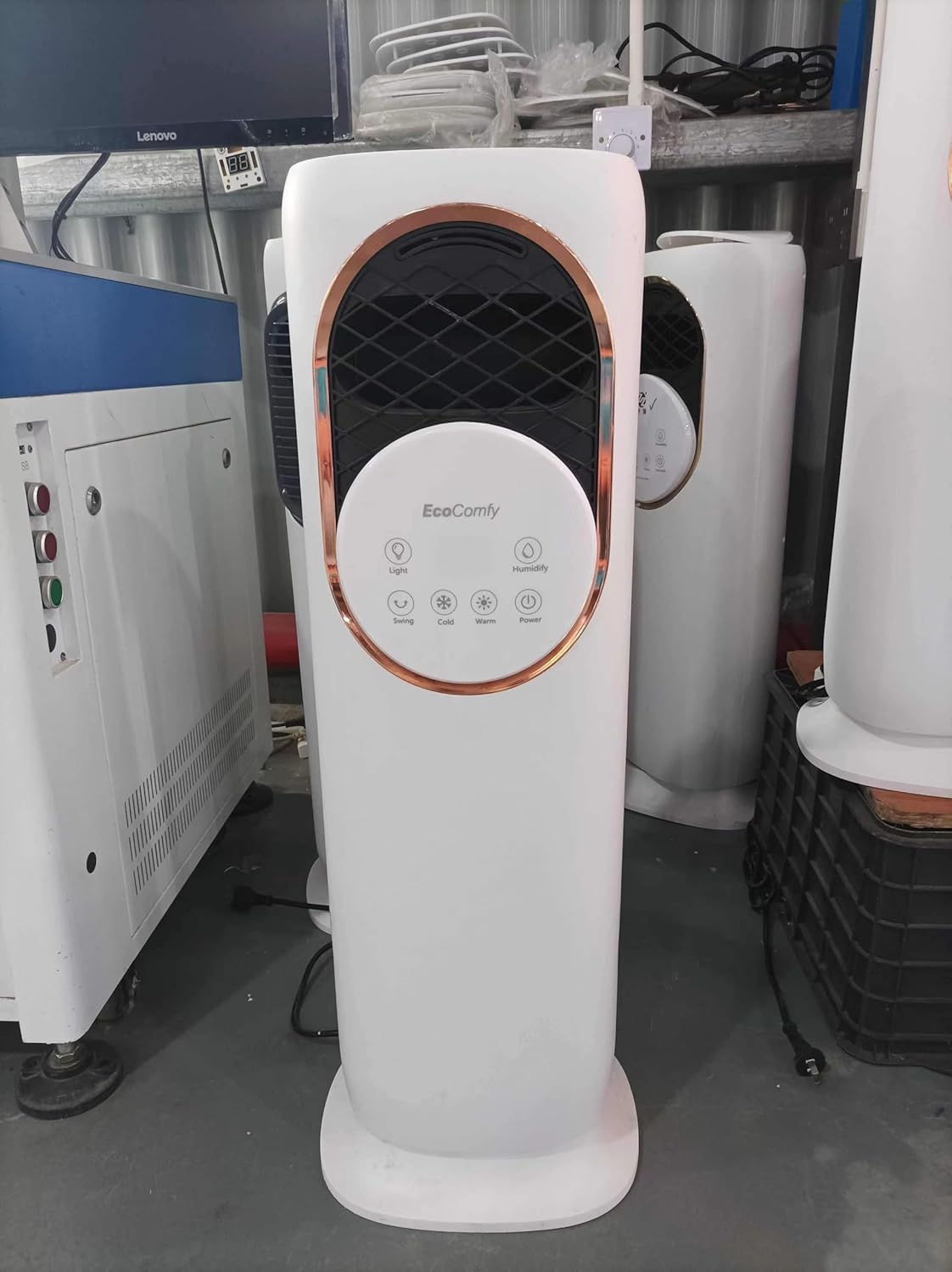 Tower Fan and Heater Combo with Humidification, 32inch Bladeless Fan and Heater with Remote Control, Touch, 180° Oscillating, 2 Speed Heating, 3 Speed Cooling, 9H Timer Tip-over & Overheat Protection