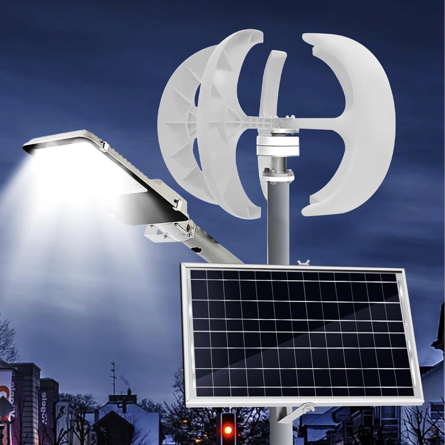 5 Leaves Small Household Windmill,12V 24V 48V Vertical Axis Wind Turbine with Controller for Home Use No Noise 5 Blades (6000W-9000W)